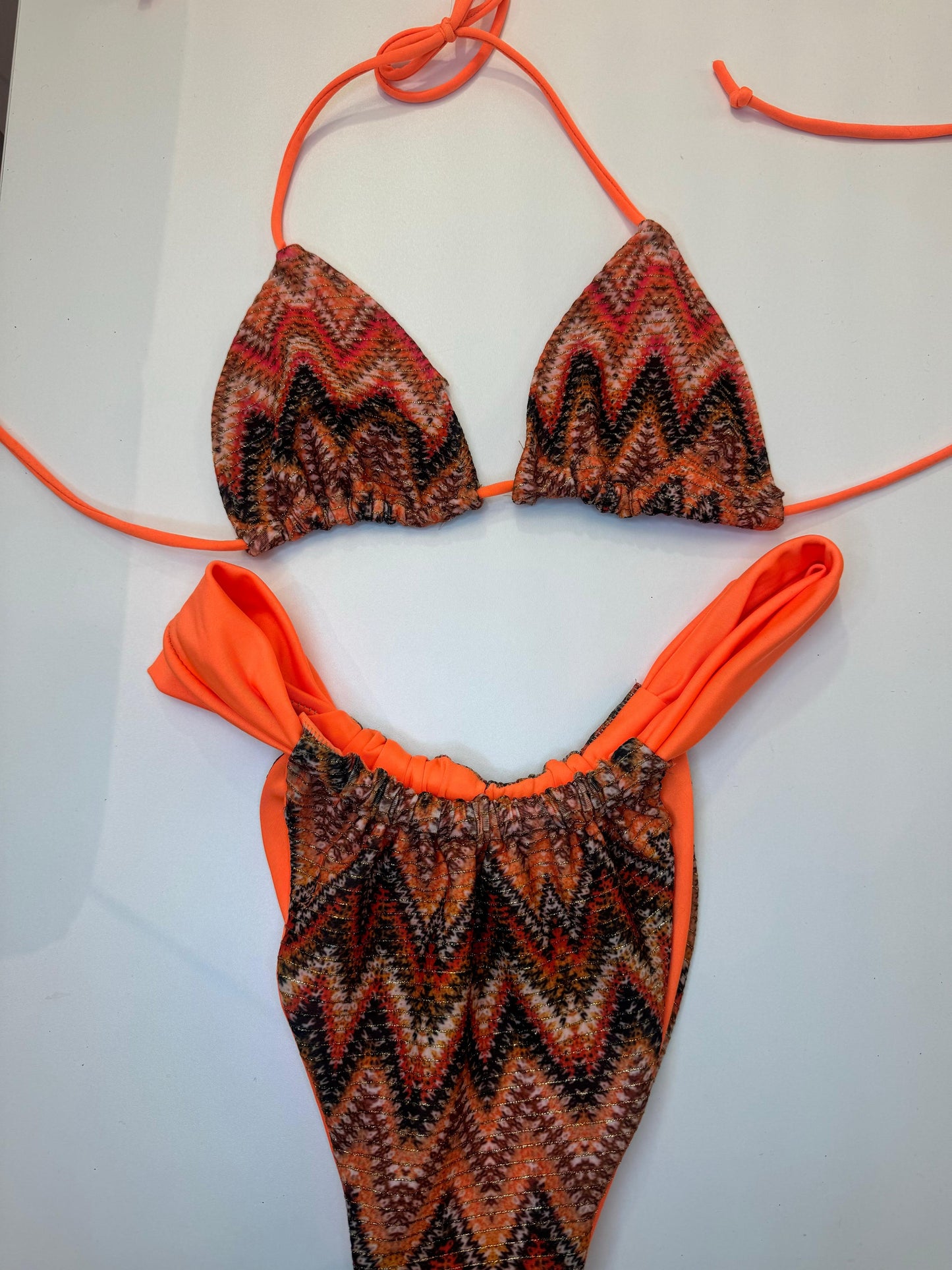 Orange zig zag bikini