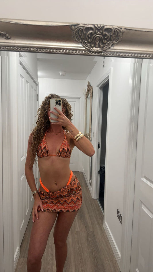 Orange zig zag bikini