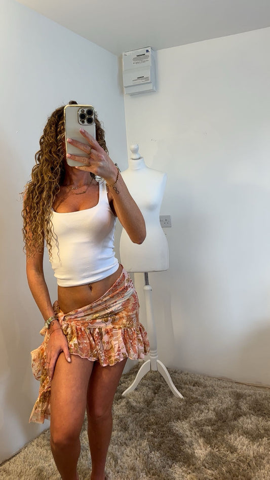 Short ruffle sarong
