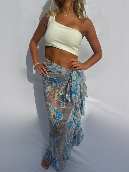 Blue Mesh Beach Sarong